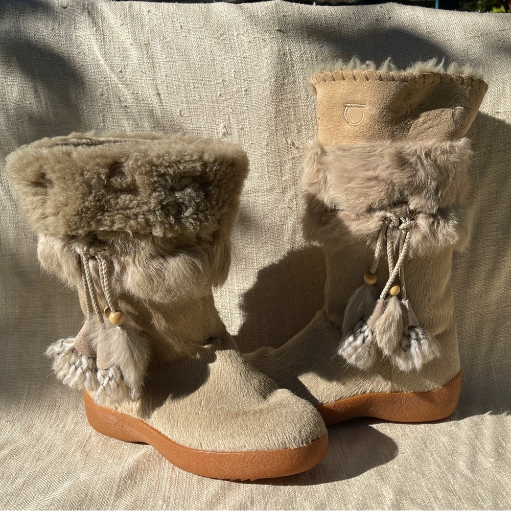 Salvatore Ferragamo Fur Boots *Unworn Condition* Size 6